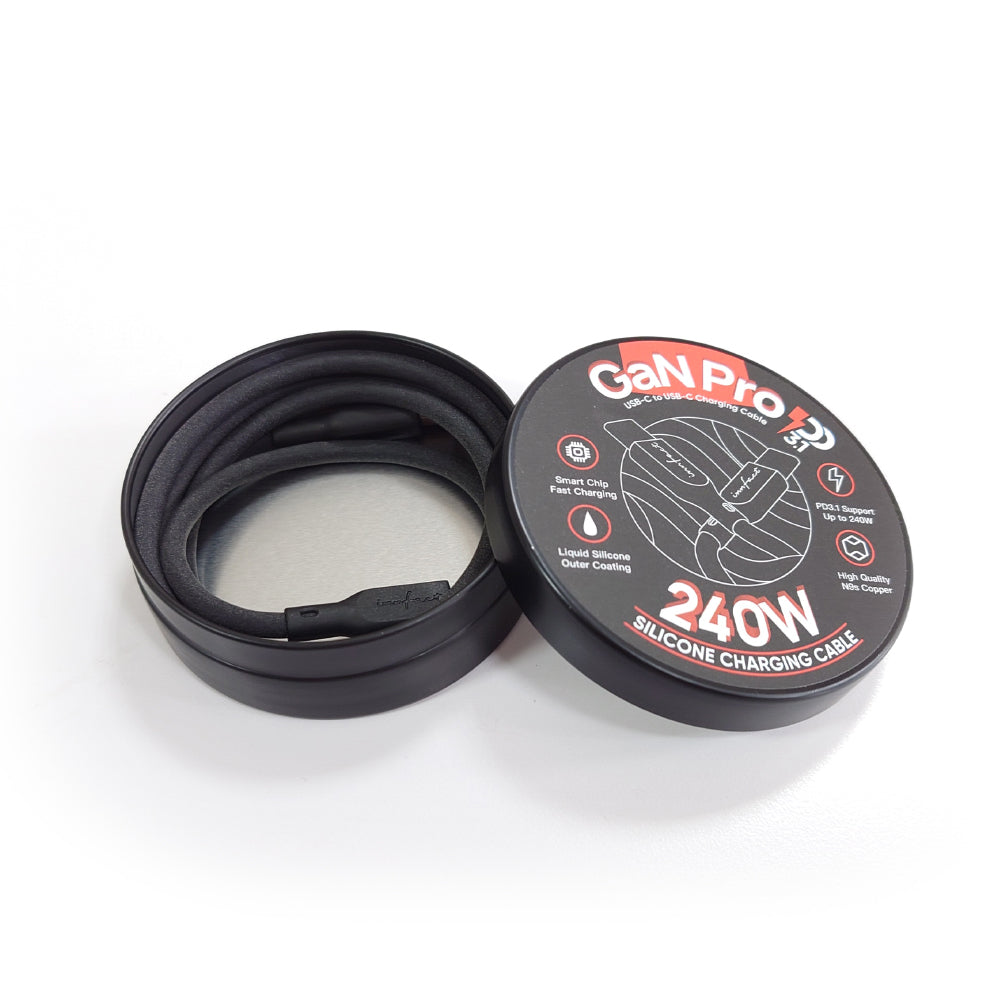 GaN好快!USB-C充電線 240W PD3.1 矽膠材質(100cm)