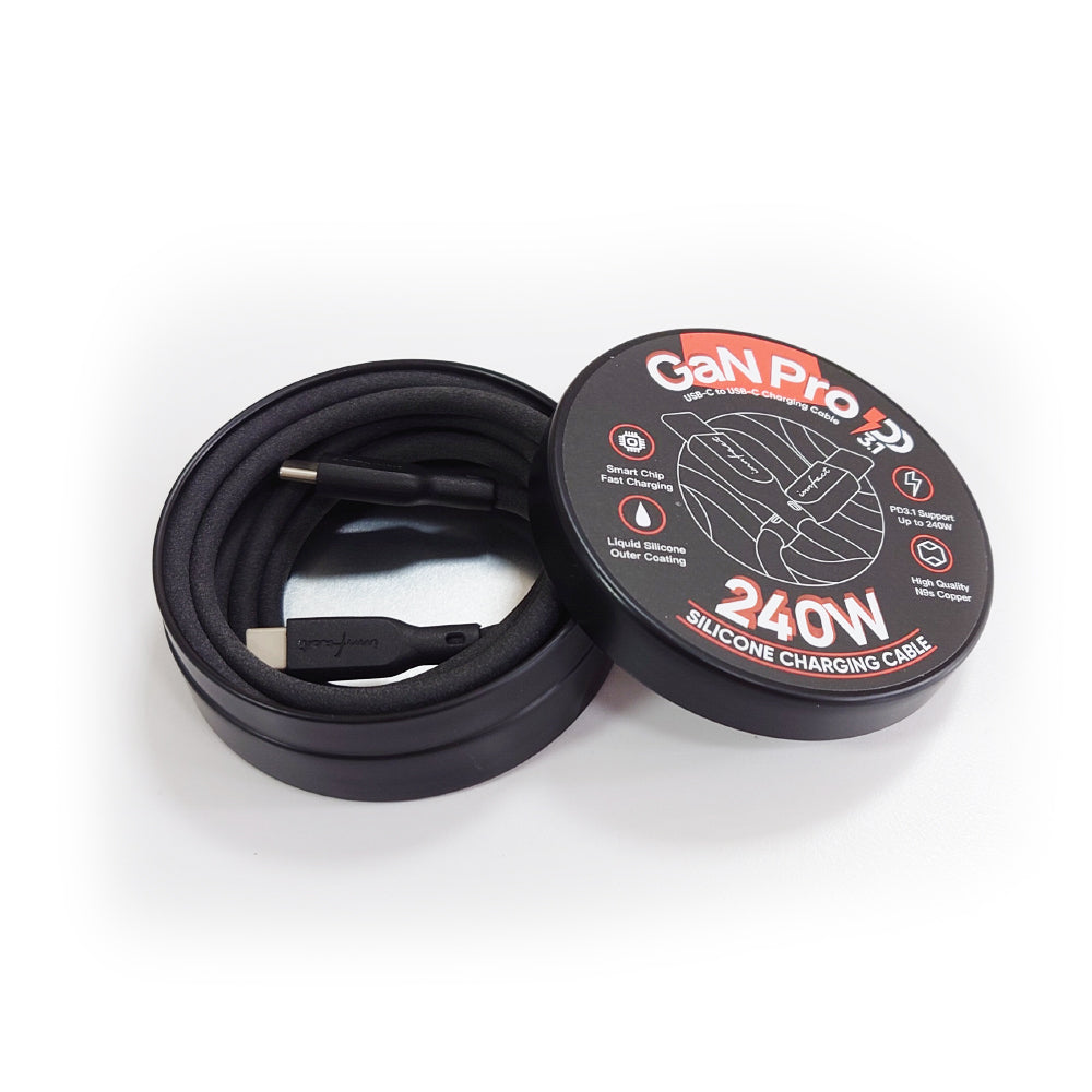 GaN好快!USB-C充電線 240W PD3.1 矽膠材質(200cm)