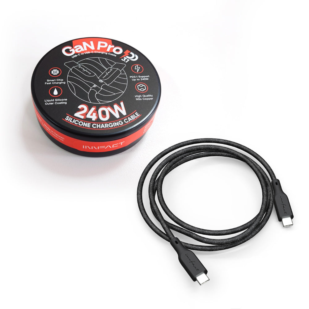 GaN好快!USB-C充電線 240W PD3.1 矽膠材質(200cm)