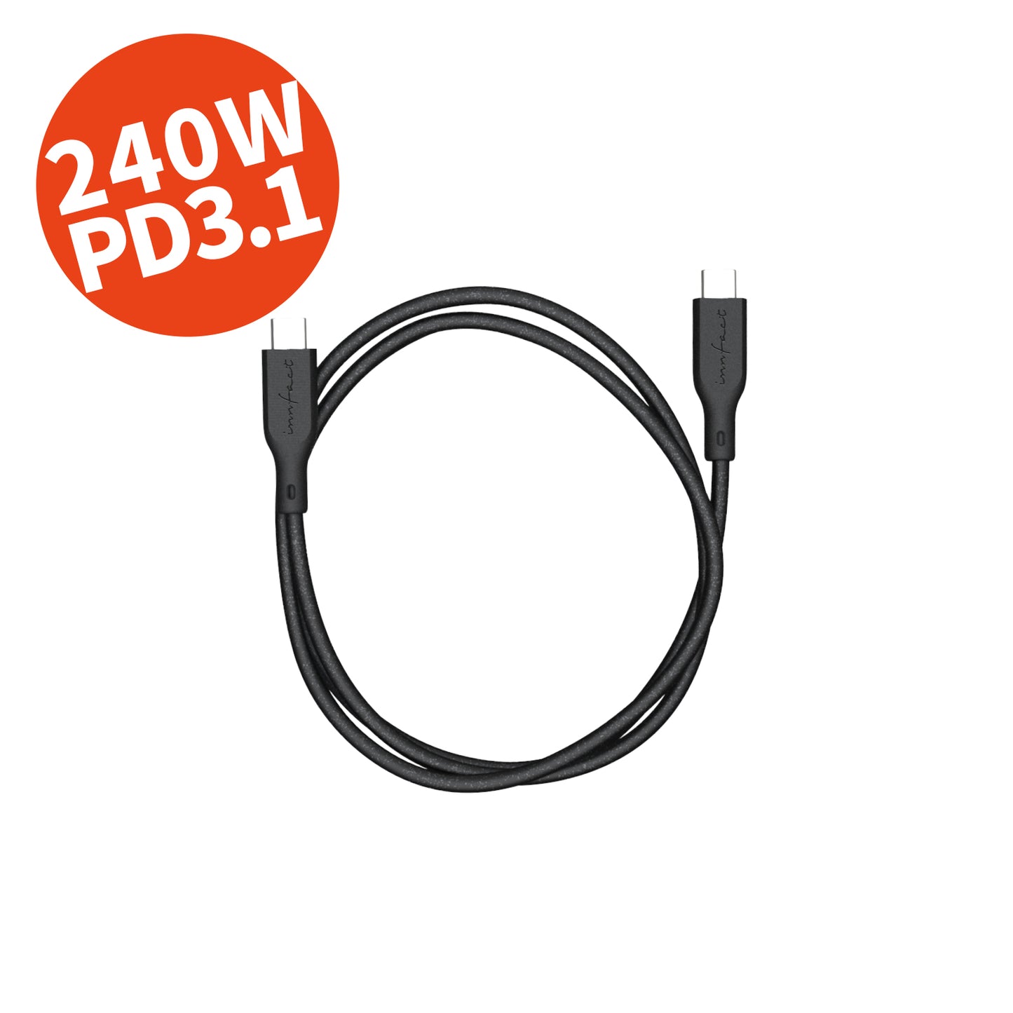 GaN好快!USB-C充電線 240W PD3.1 矽膠材質(100cm)