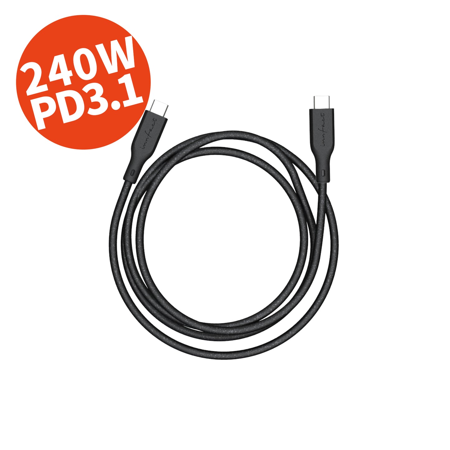 GaN好快!USB-C充電線 240W PD3.1 矽膠材質(200cm)