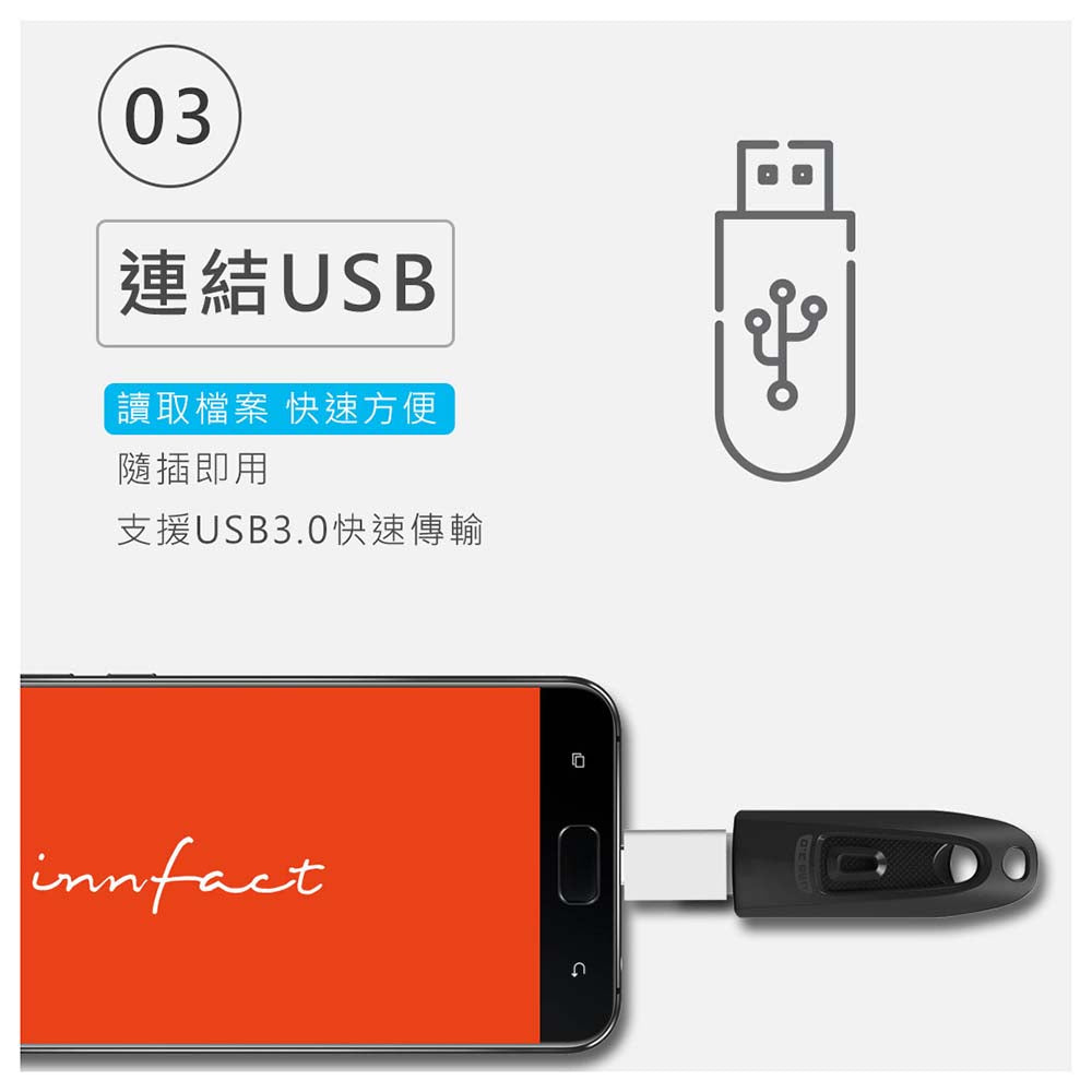 USB-C - USB-A 3.0 OTG USB変換コネクタ