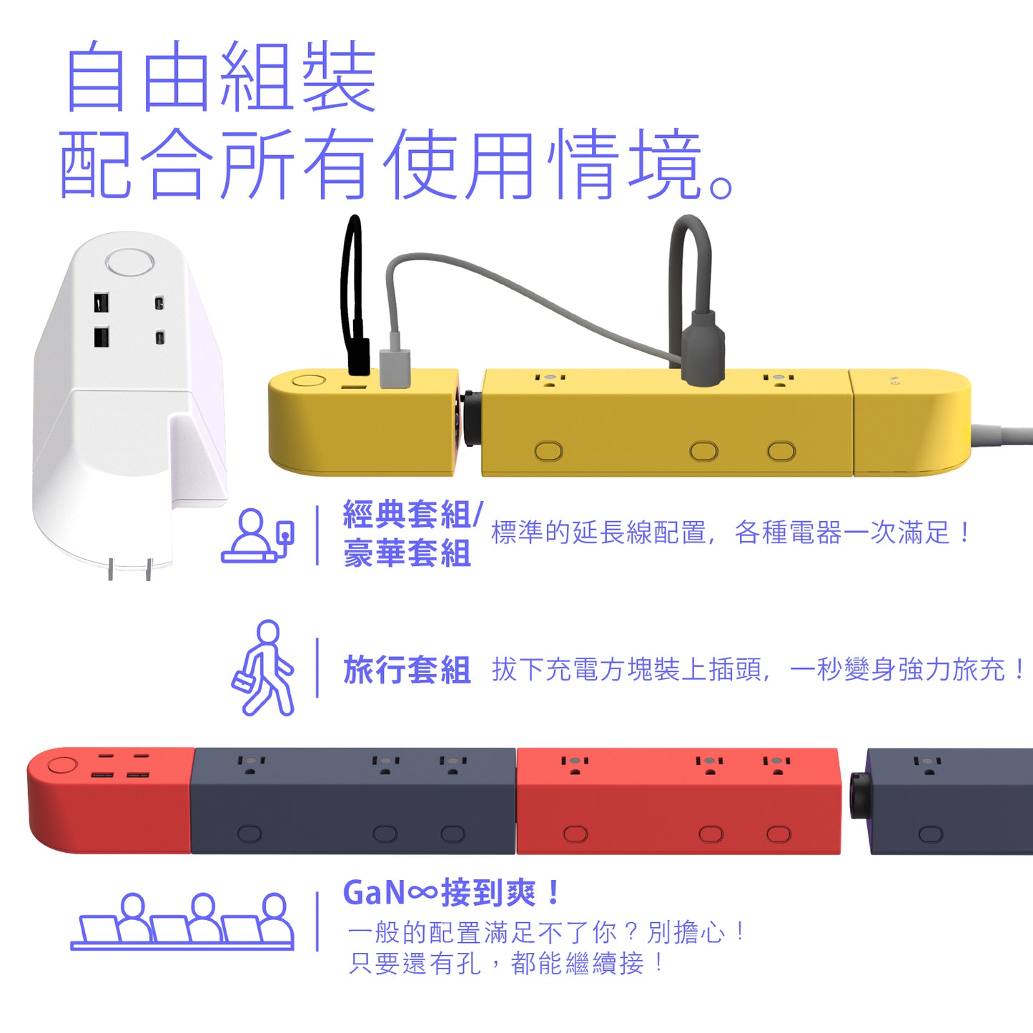 GaN is so fast! Module travel set (free with a fast charging cable) (pre-order)