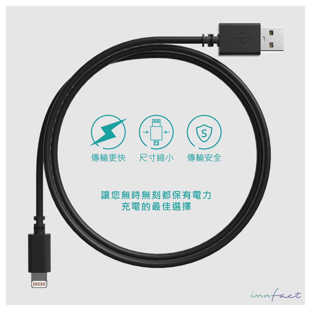 2025聖誕禮包-OC USB-A to Lightning 高速傳輸充電線(100cm)